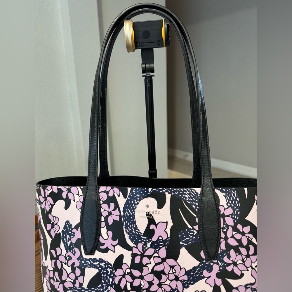Kate Spade New York Snake Garden Medium Purple & Pink Tote Bag - Picture 6 of 14